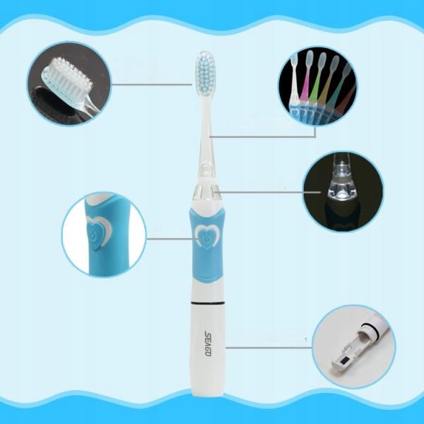 Sonic toothbrush for children Seago SG-977, 8 Tips, LED - Blue Medical device no