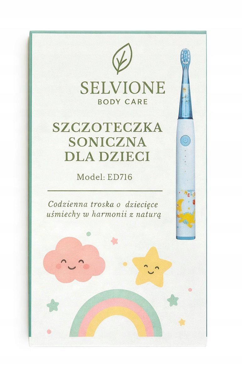 Sonic toothbrush for children Selvione blue delicate ED710 Manufacturer code ED710-Blue