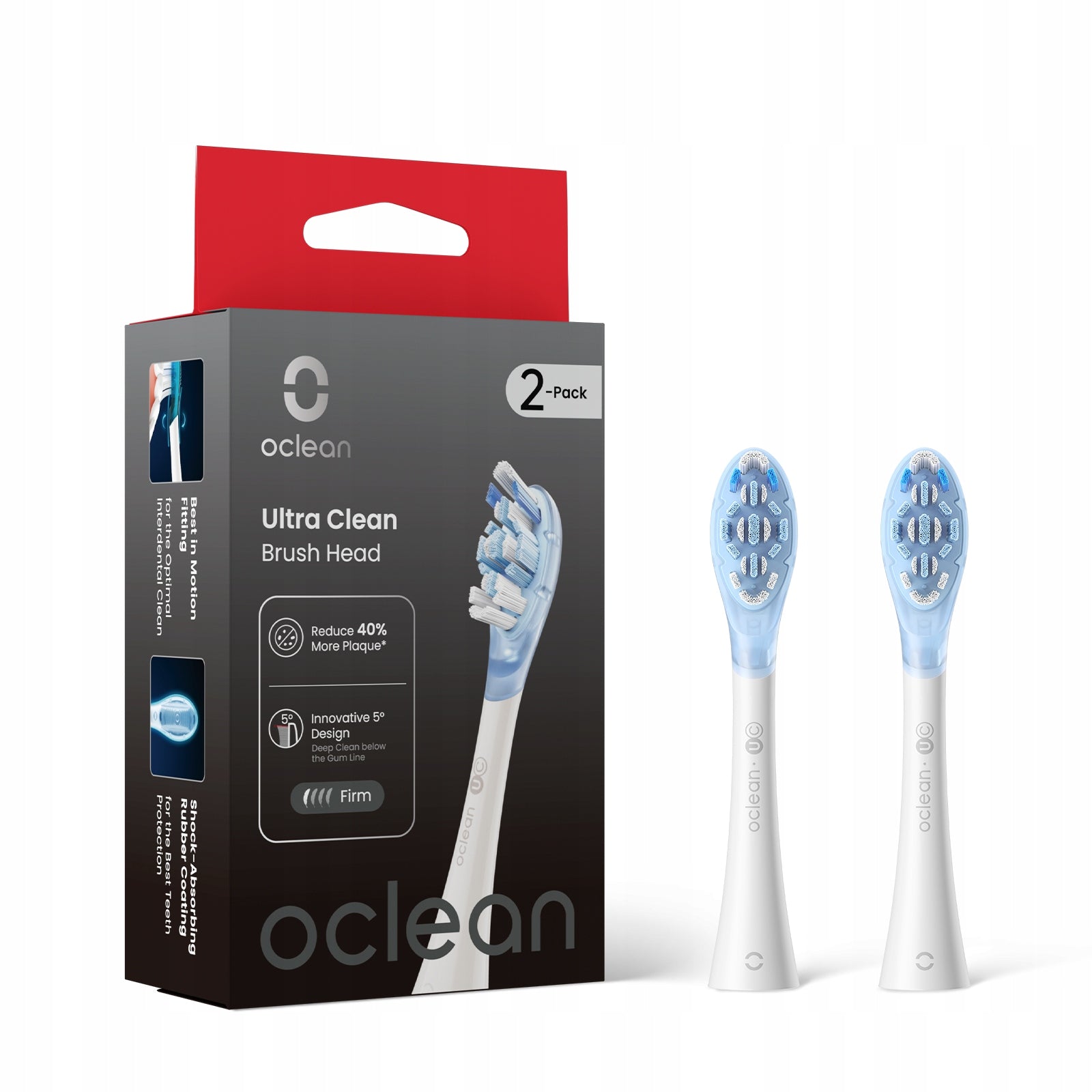 Sonic toothbrush tips Oclean Ultra Clean UC03 white 2 pcs.