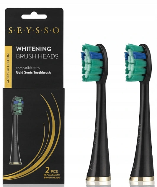 Sonic toothbrush tips SEYSSO GOLD Whitening Black 2 pcs