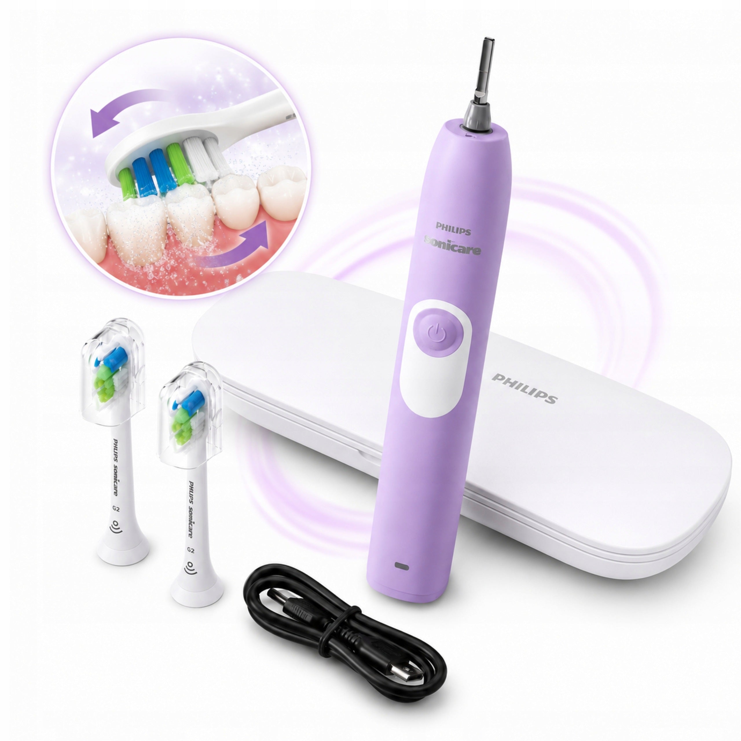 Sonicare EssentialClean Philips Sonicare EssentialClean Purple Case Set