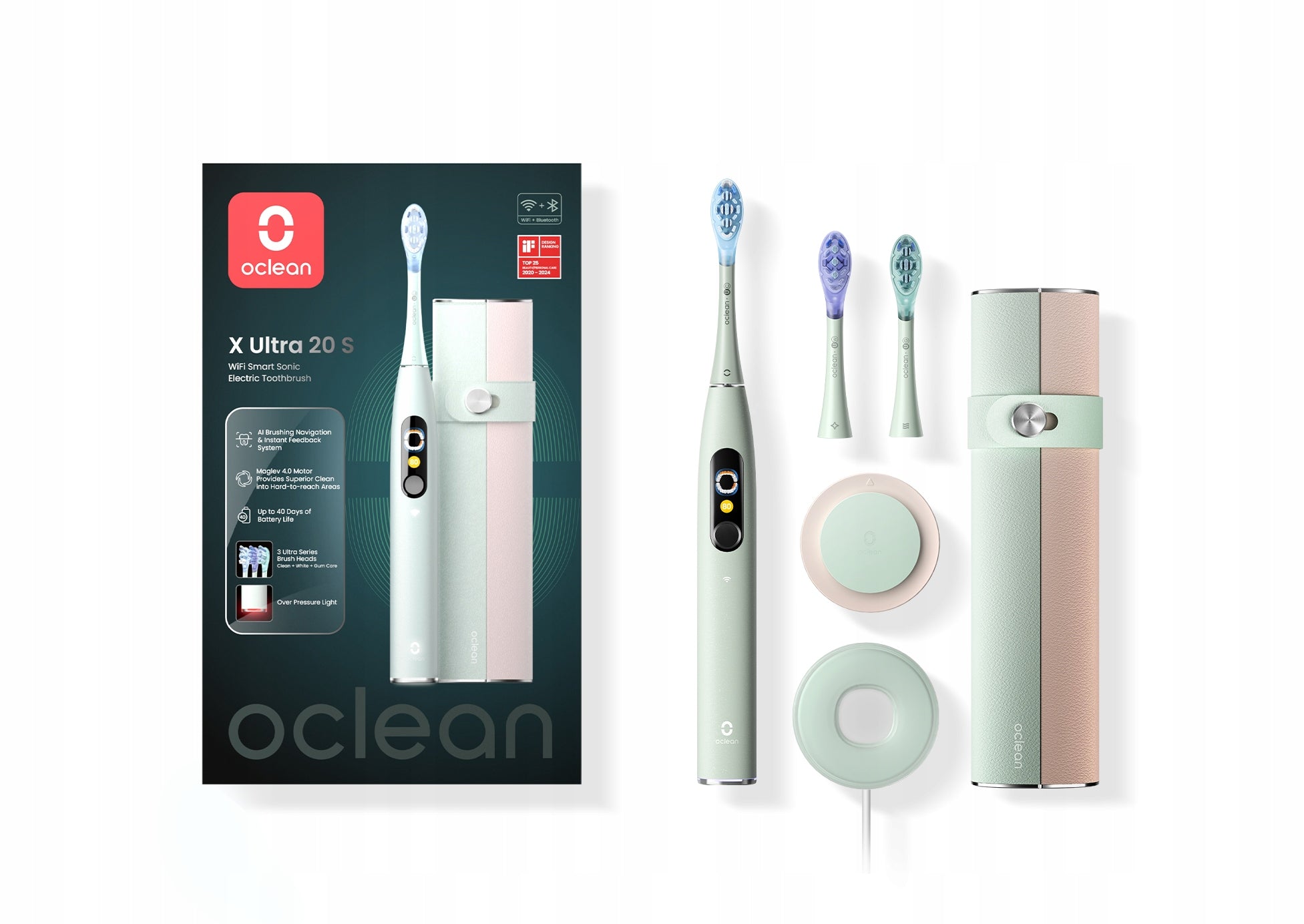 Sonický kartáček Oclean X Ultra 20 S Mátový 84000 ot/min 5 Režimů
