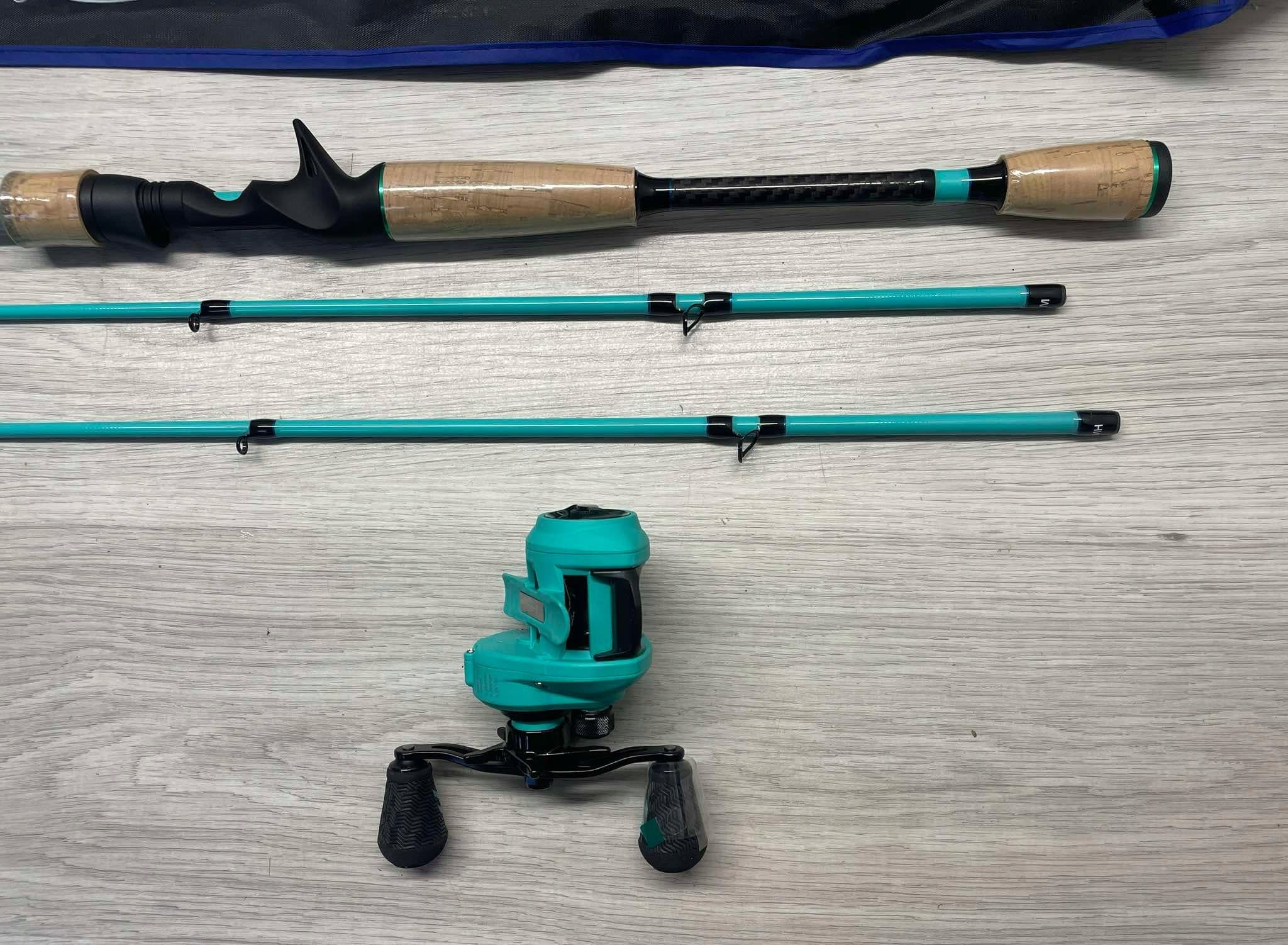 Sougayilang Baitcaster Combo 2 Piece Fishing Rod Set Reel 5,9FT/6,9FT Rod construction type segmented