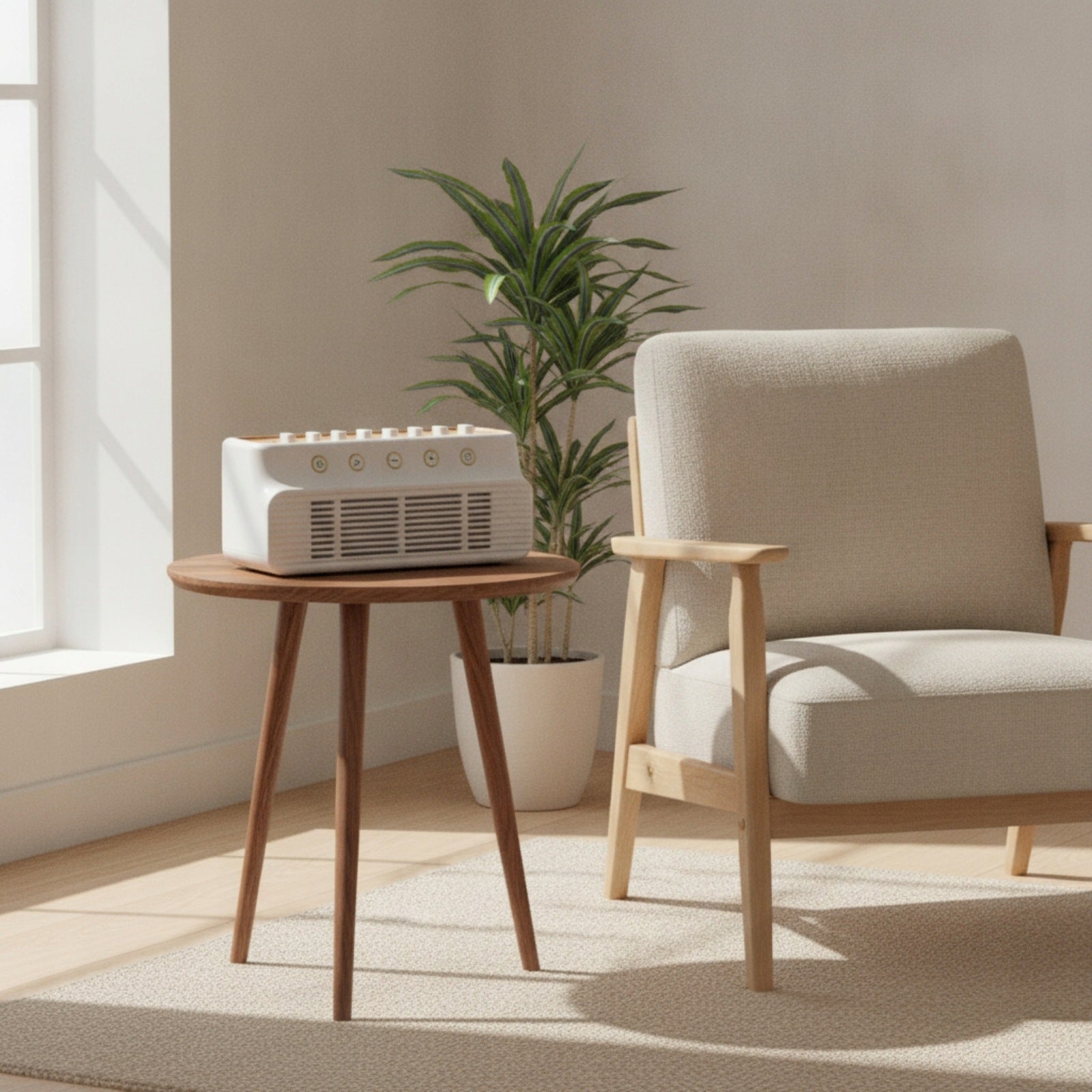 Sound Machine with Bluetooth Speaker Compact for Bedroom, Nightstand Packaging status original