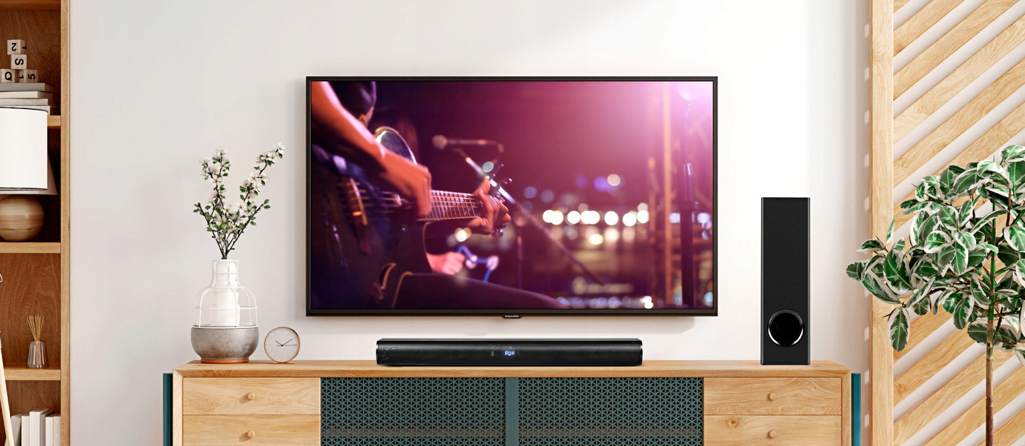 Soundbar 2.1 Subwoofer with BT Bluetooth USB JACK AUX HDMI ARC for TV PC Packaging status original