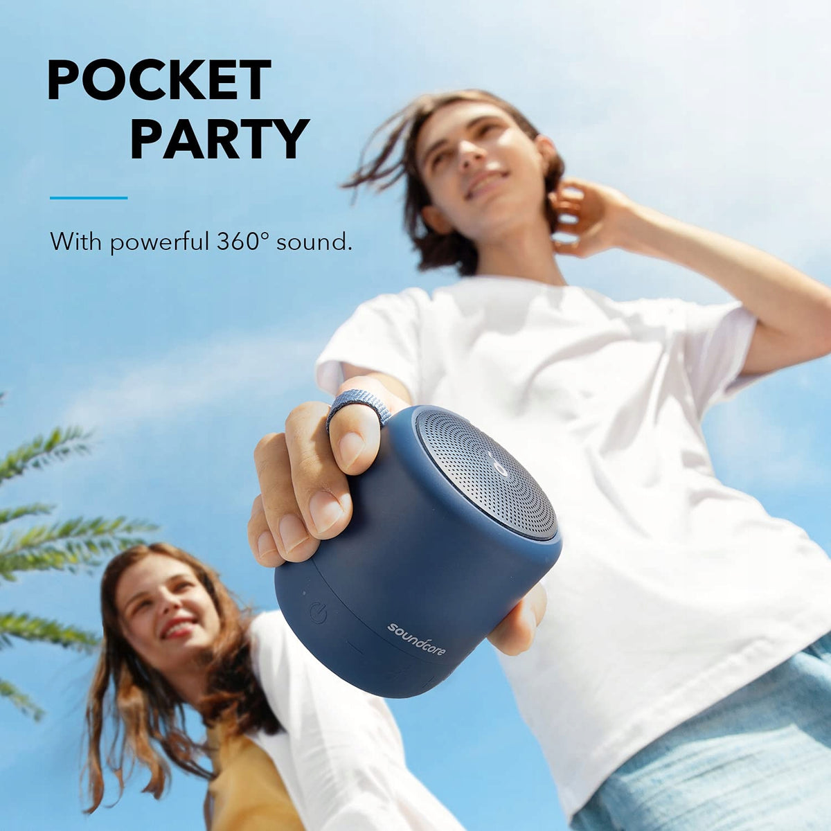Soundcore Mini Bluetooth Speaker BassUp USB-C IPX7 Brand Anker
