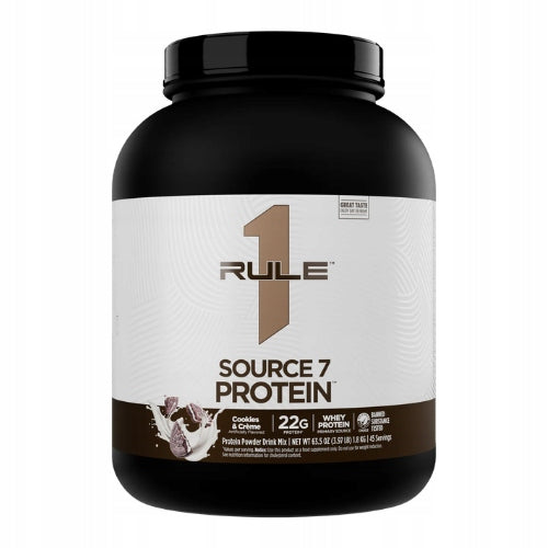 Source 7 Protein 1800g Conditioner Isolate WPC WPI Biscuit Rule1 R1 Expiration date at least six months from the date of purchase
