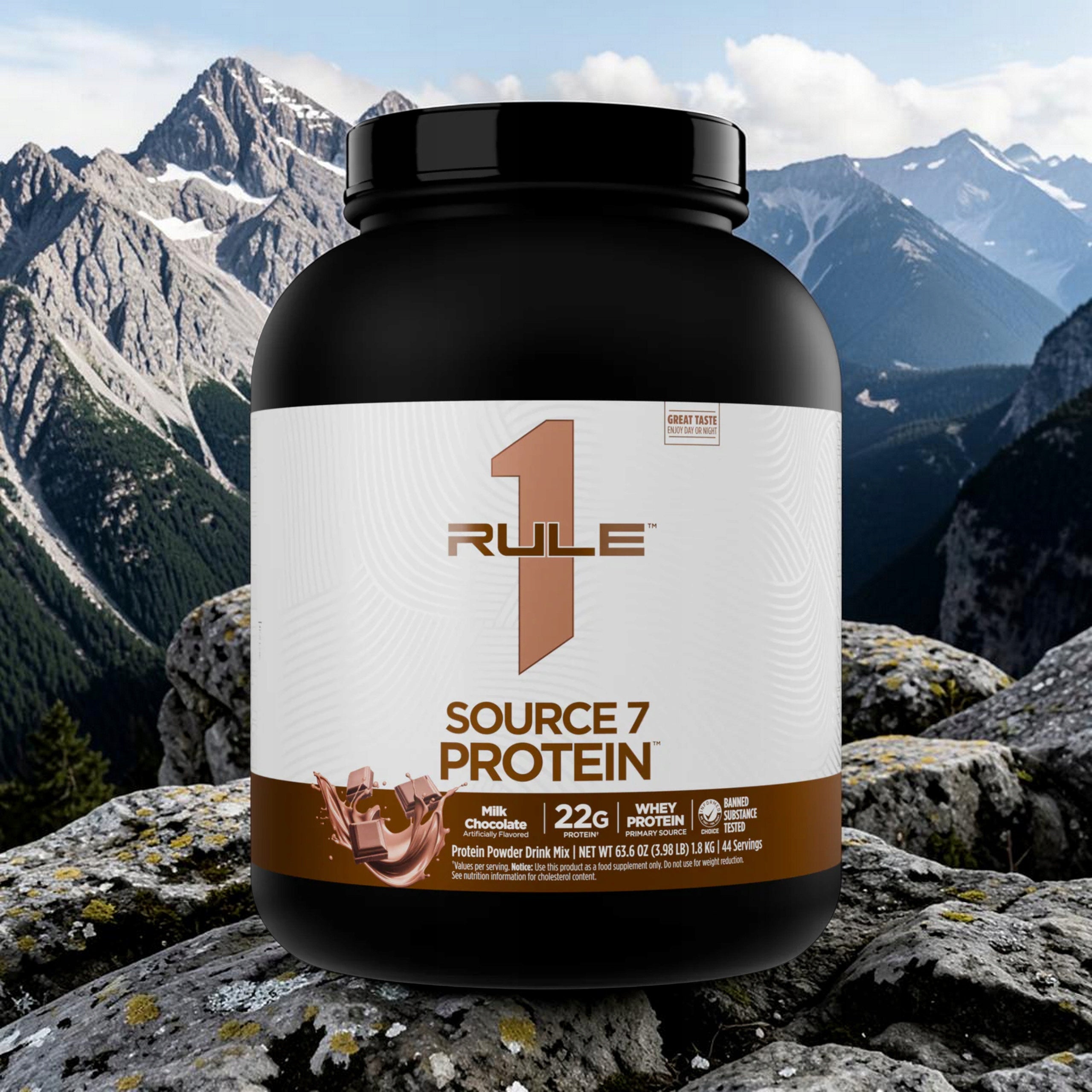 Source Protein 7 Protein 1800g Conditioner Isolate WPC WPI Chocolate Rule1 R1 Expiration date at least six months from the date of purchase