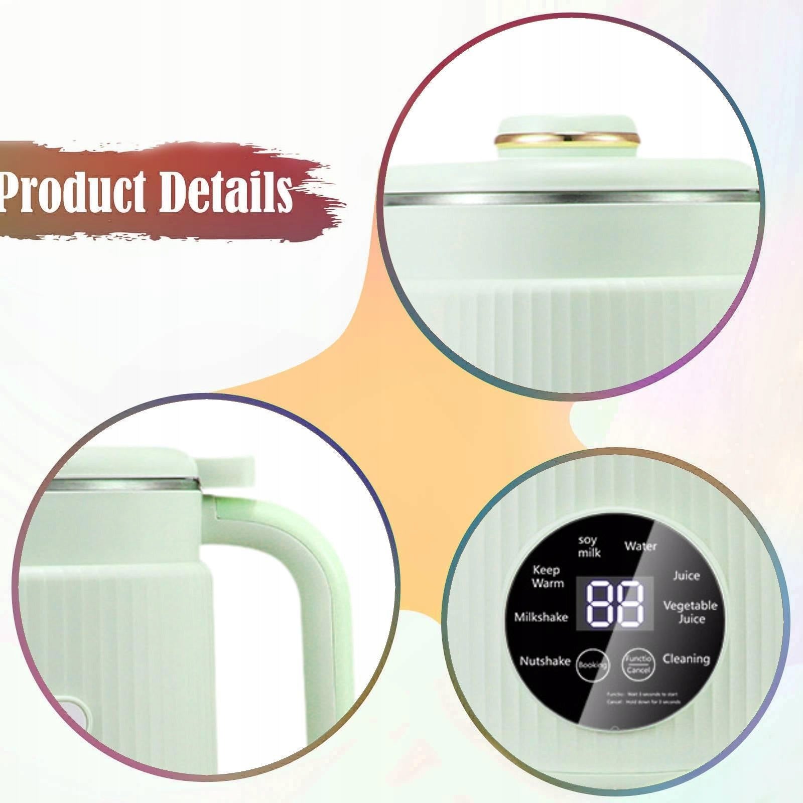 Soy Drink Maker Home Use with Self Cleaning Automatic Orange Juicer Green Brand no brand