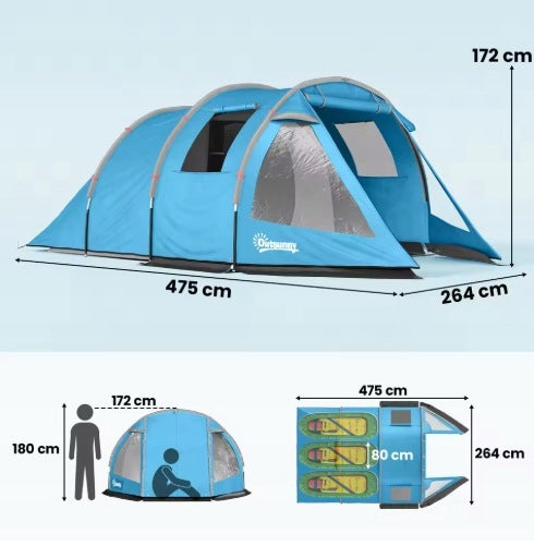 Spacious 3-Person Tourist Tent with Large Vestibule Manufacturer code 081477