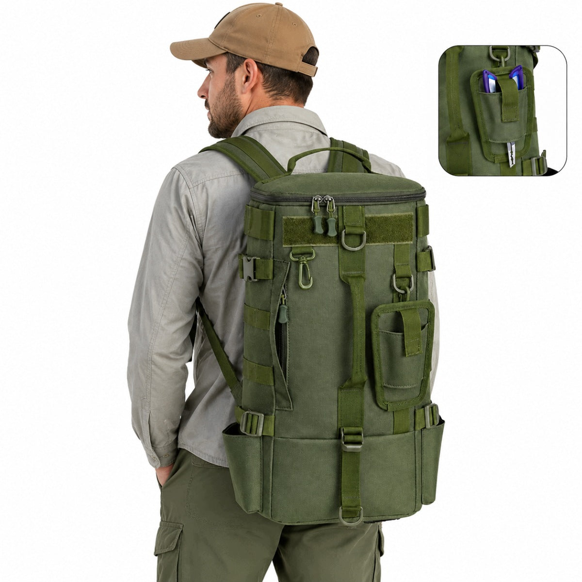 Spacious fishing backpack – sturdy and durable, large