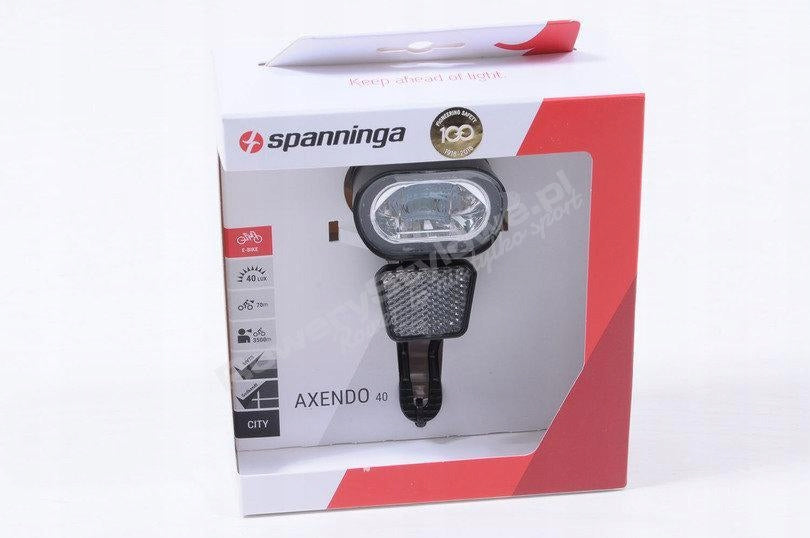 Spanninga Axendo 40 XE front bicycle light Brand Spanninga