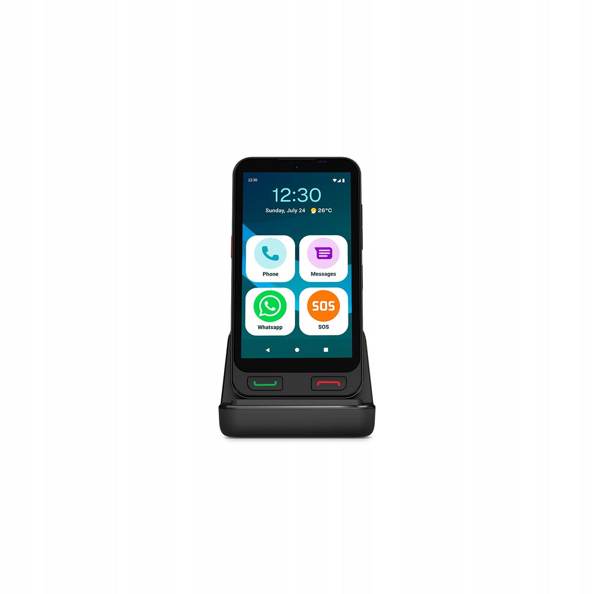 Spc Zeus 2 + case black, smartphone for seniors, 5'' IPS, 64GB, 4GB