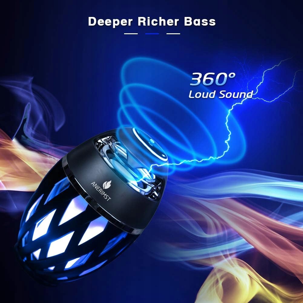 Speaker ANERIMST Blue Flame Bluetooth Outdoor Waterproof 5W 18h Brand no brand