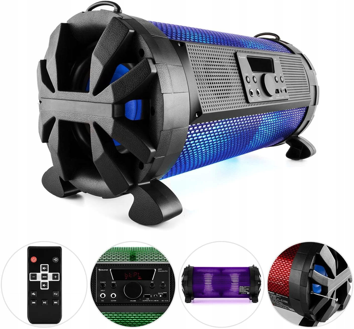 Speaker Portable Audio System 2.1 USB MP3 BT LED