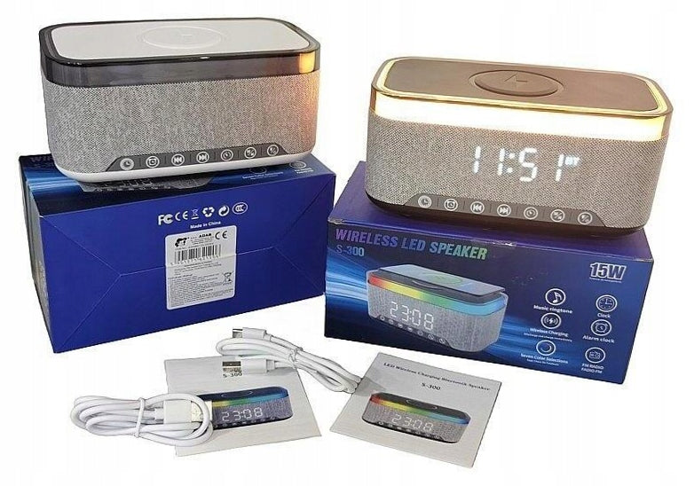 Speaker with clock, radio, alarm clock USB 15W