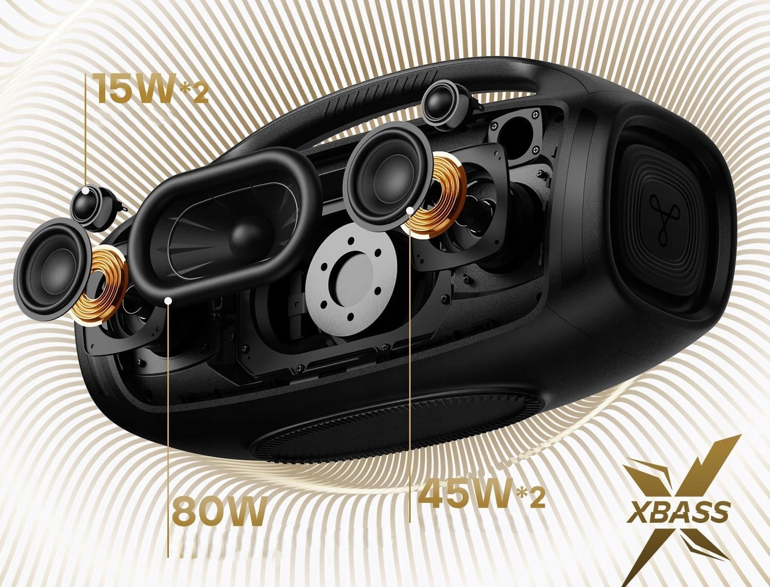 Speaker with subwoofer TRIBIT StormBox Blast2 BTS56 Bluetooth 200W portable Brand Tribit