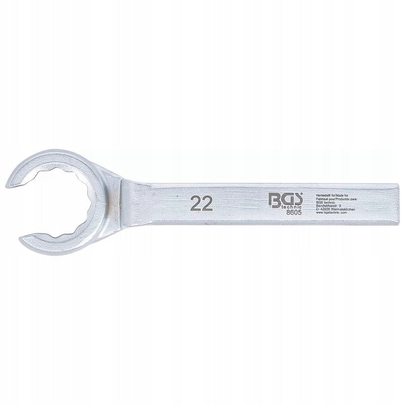 Special eye wrench for lambda probes, open 22 mm, BGS 8605 Key type ring, open
