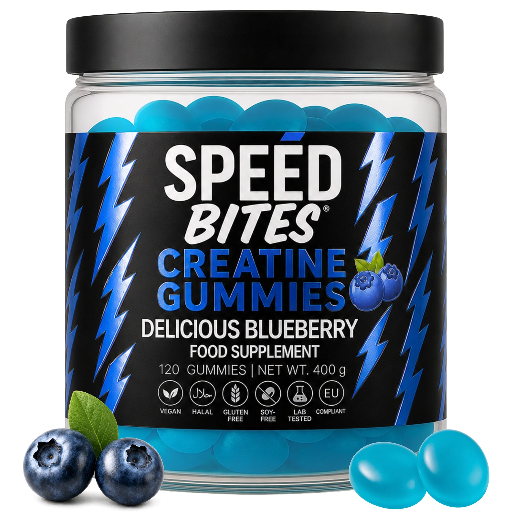Speed Bites Żelki z kreatyną HCl 1600 mg = 5000 mg monohydratu 120 szt.