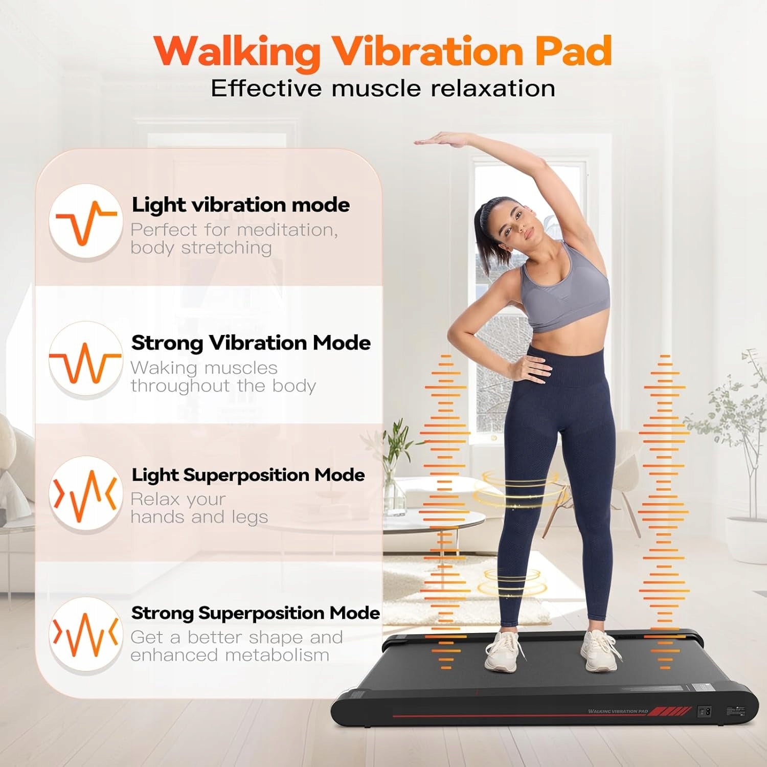Sperax Walking Vibration Pad 3in1 Treadmill and Vibration Platform with App Maximum user weight 100 kg