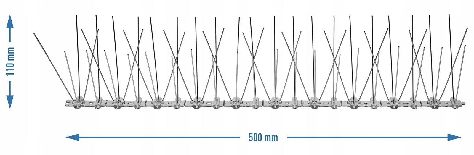 Spikes for birds pigeons 50 cm stainless very dense on the balcony window sill Brand royson
