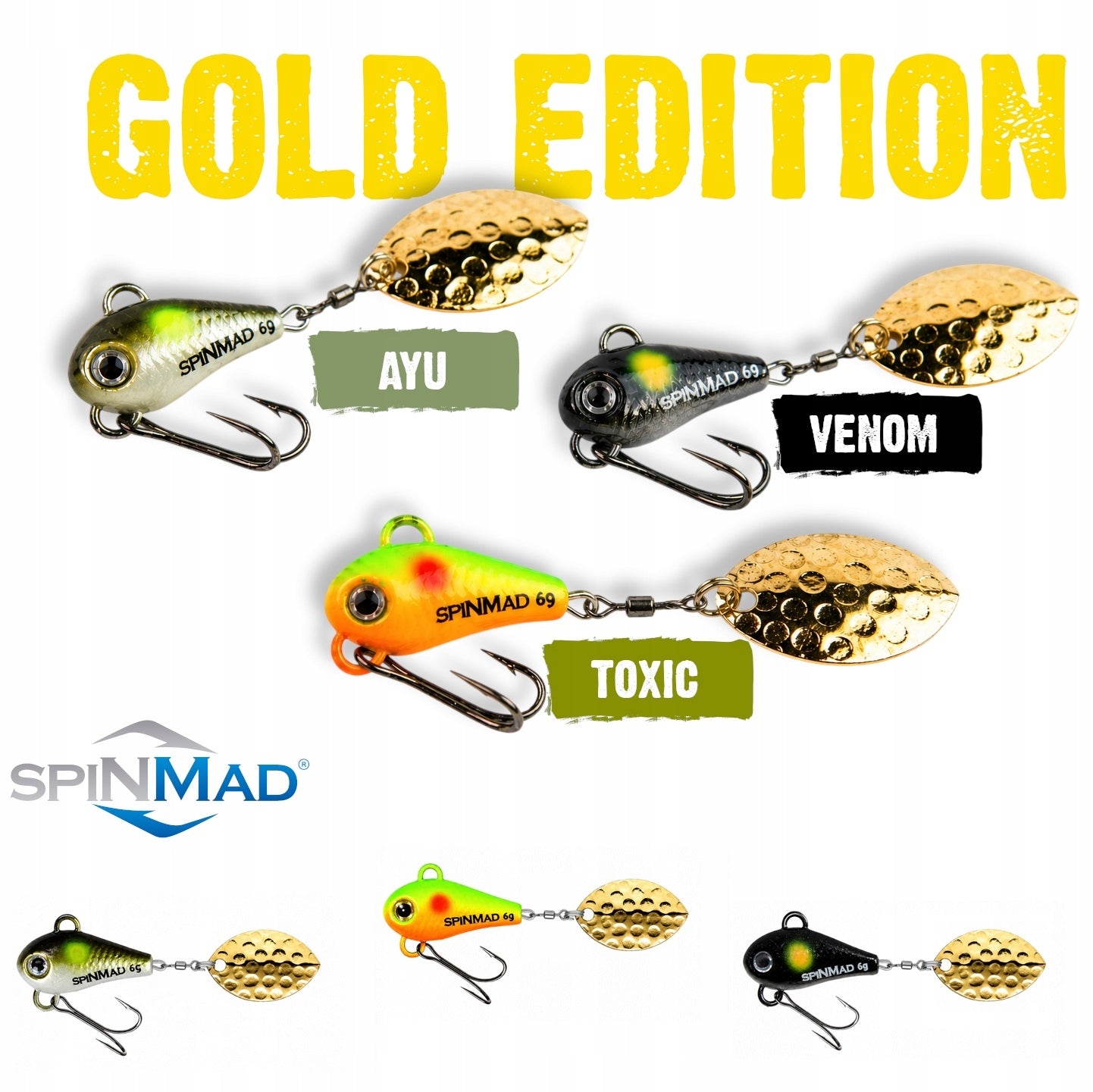 SpinMad Spinning Tail Mag 6 - Limited Edition Gold 3 Pack