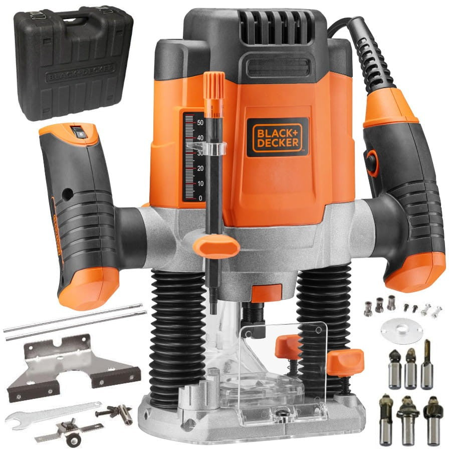 Spindle milling machine BLACK DECKER KW1200EKA accessories + suitcase