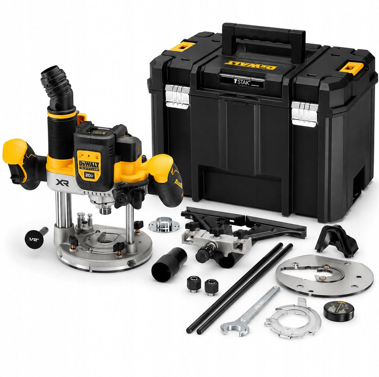 Spindle milling machine DeWalt DCW620NT 18V 70 mm 8/12 mm with suction