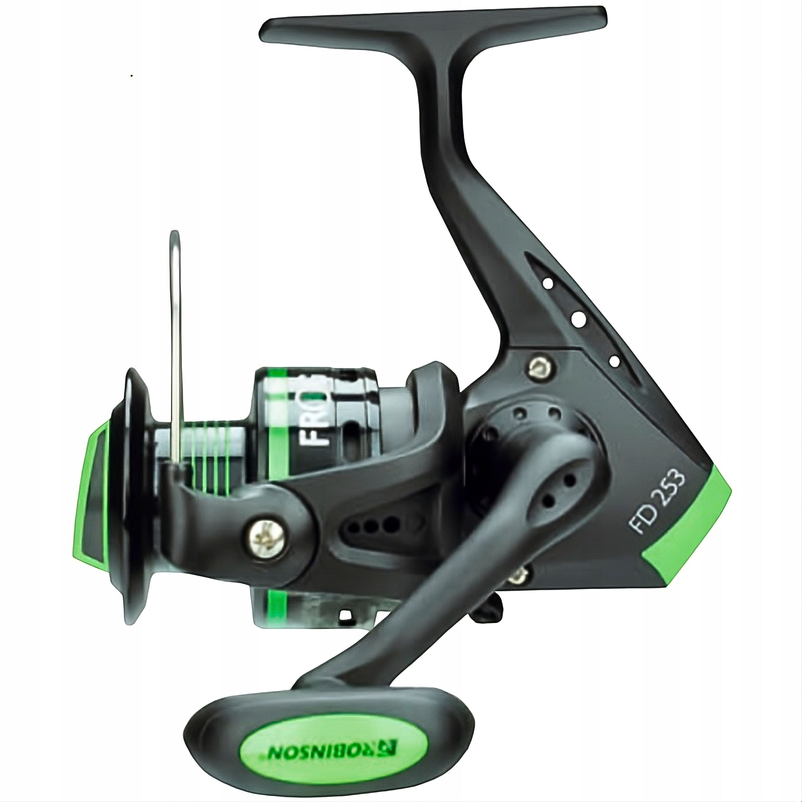 Spinning reel 2500 Robinson FROG FD 253 for PIKE Spining Green Model Frog FD 253