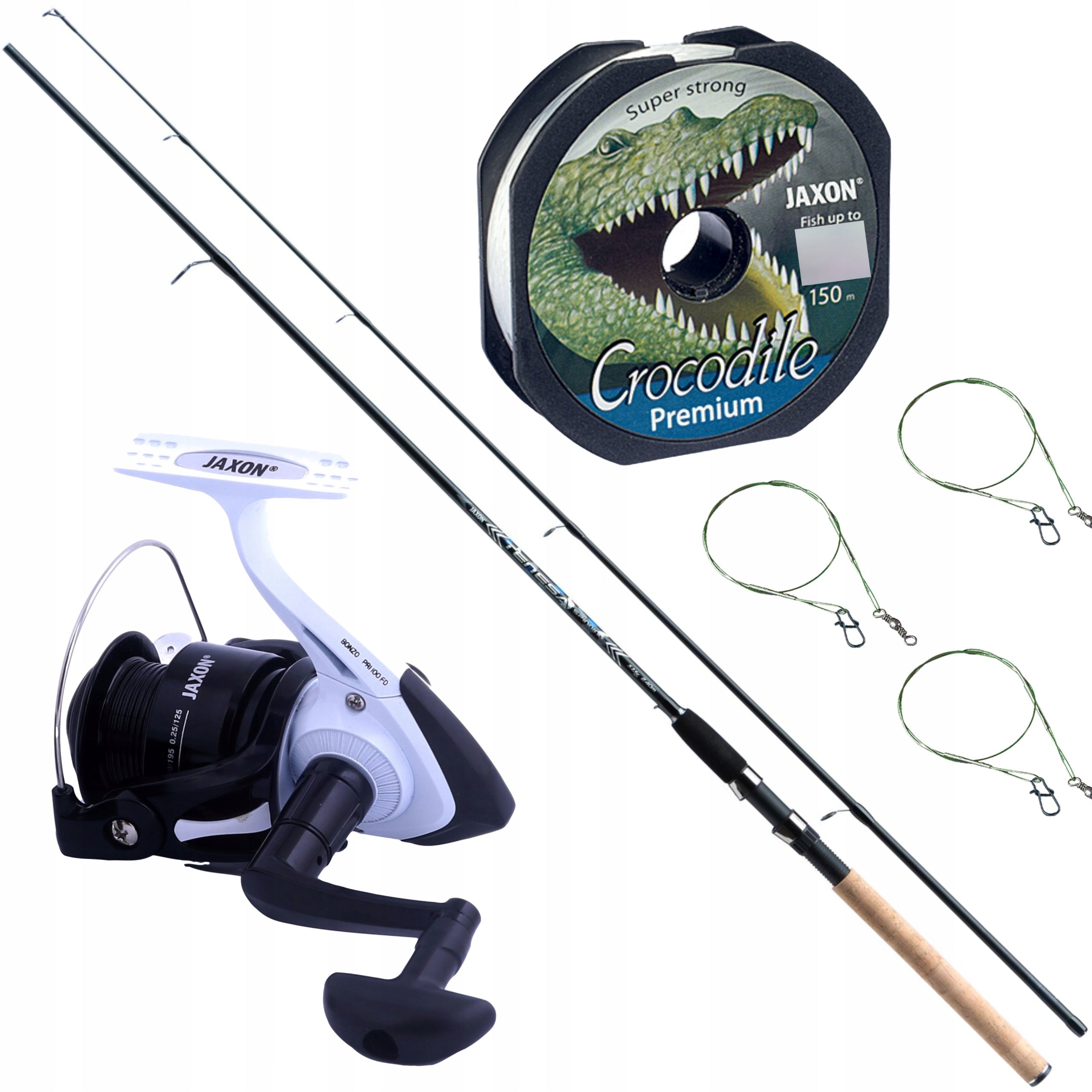 Spinning set FISHING ROD + REEL + FISHING LINE for spinning JAXON pike