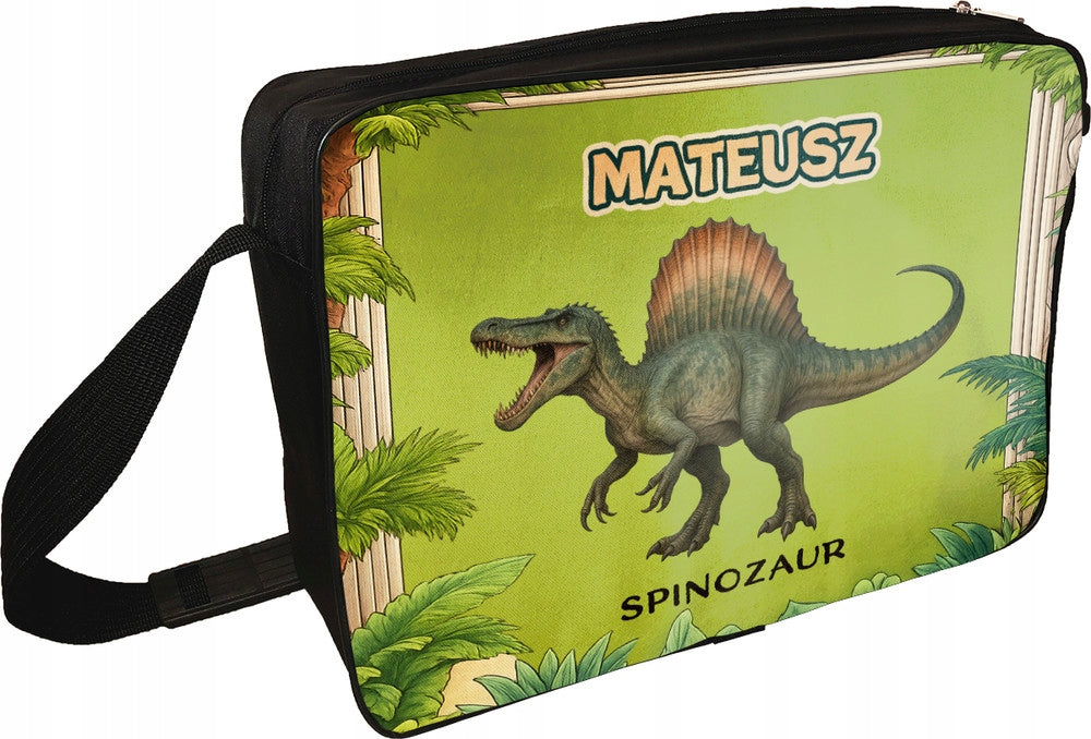 Spinosaurus Dinosaur Shoulder Bag with Name Print