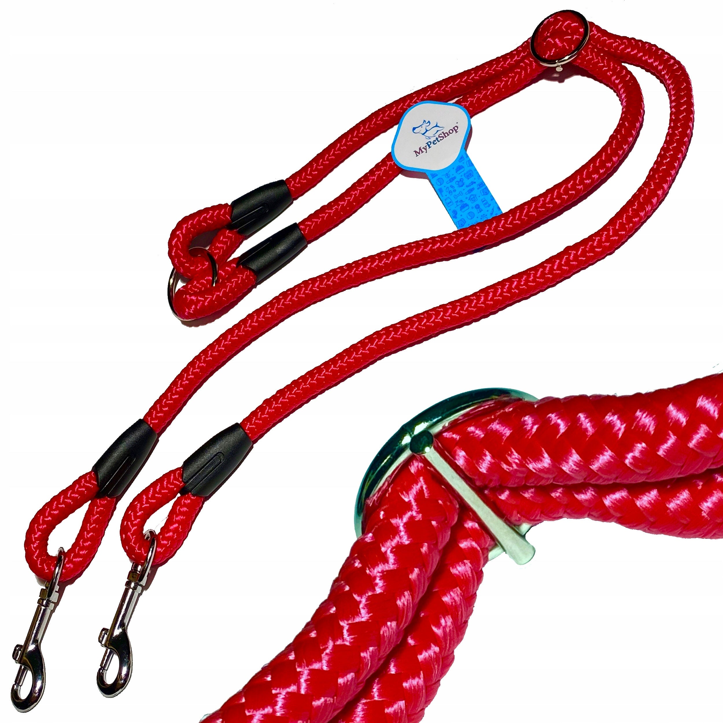 Splitter Double for two Dogs Length 100 cm Smooth Adjustment Rope Fi 10 Manufacturer code 0101