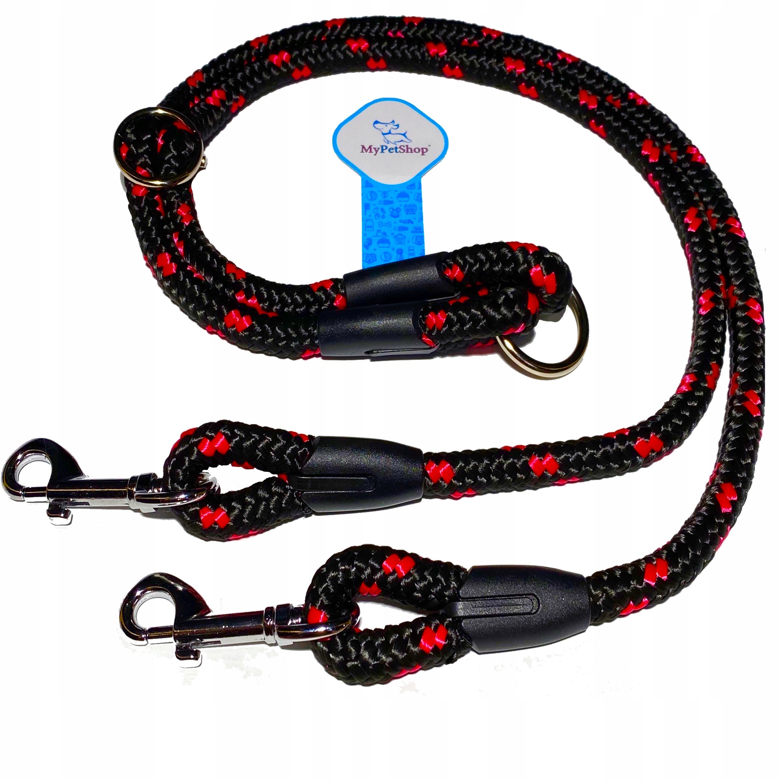 Splitter Double for two Dogs Length 100 cm Smooth Adjustment Rope Fi 10
