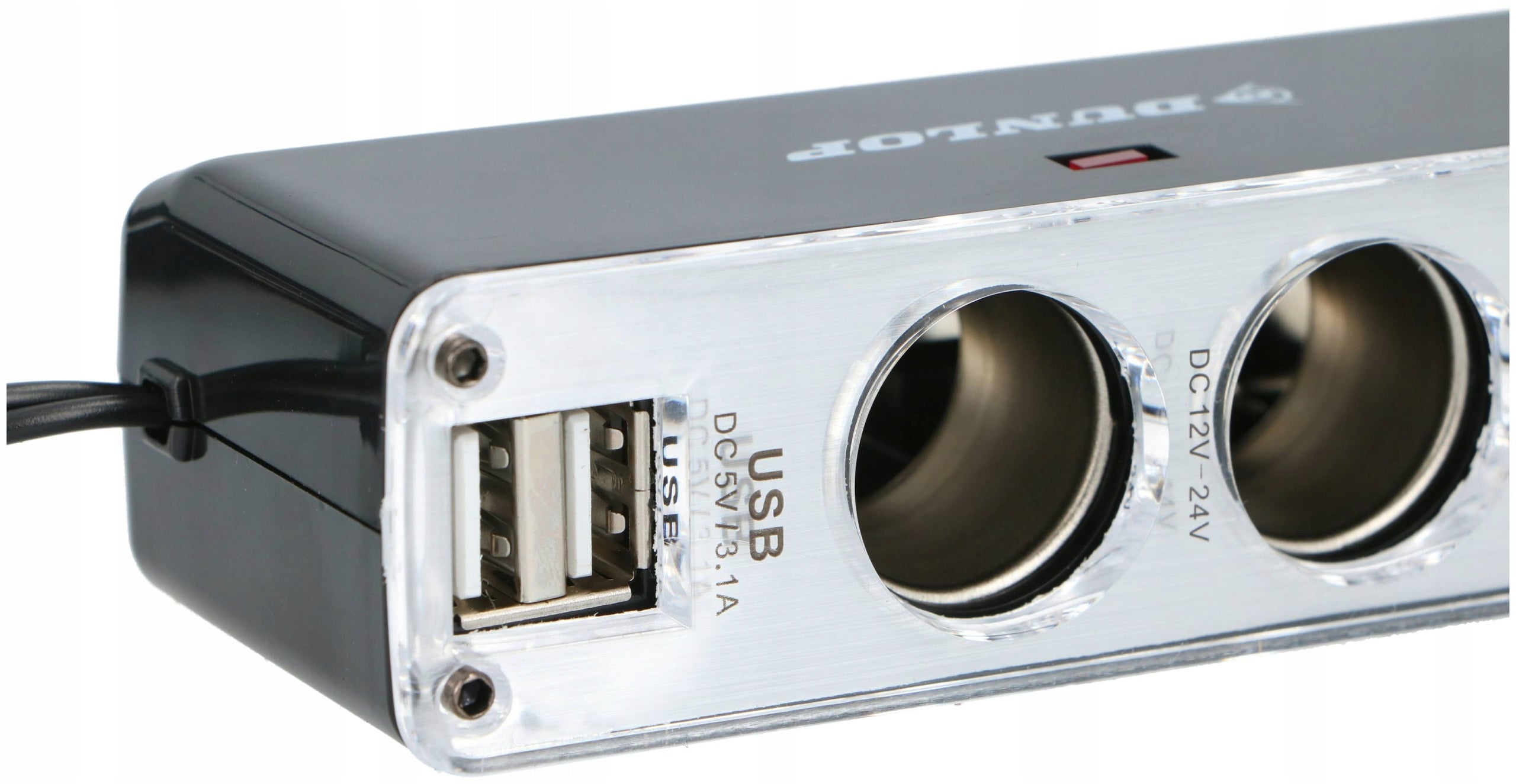 Splitter cigarette lighter splitter +2x USB Dunlop Manufacturer Dunlop