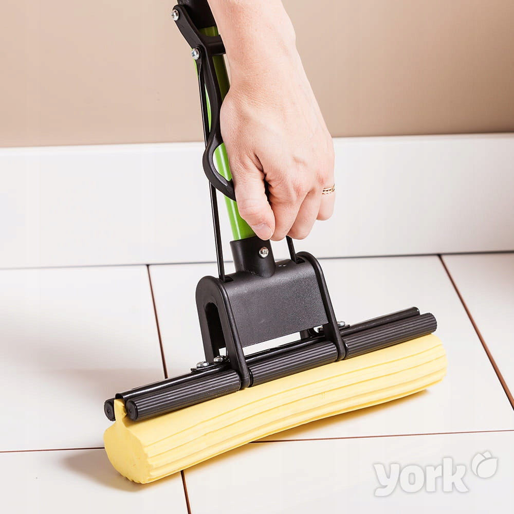 Sponge Mop with Squeezer Super Absorbent Telescopic Stick Durable Azur York Packaging status original