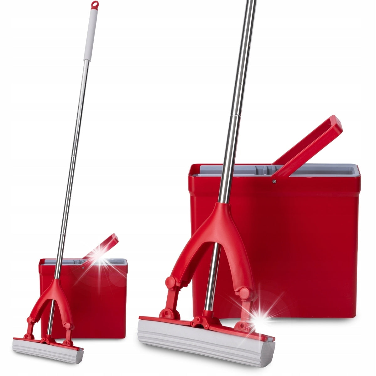 Sponge mop folding stick + bucket with VALSAR squeezer