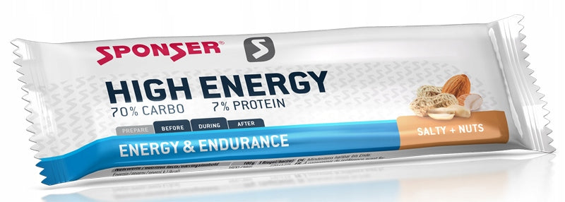 Sponser High Energy Bar 45g Salted Peanuts Expiration date at least 1 month from the date of purchase