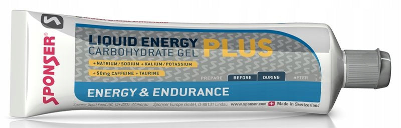 Sponser energy gel LIQUID ENERGY PLUS 70g neutral (caffeine) Expiration date not specified
