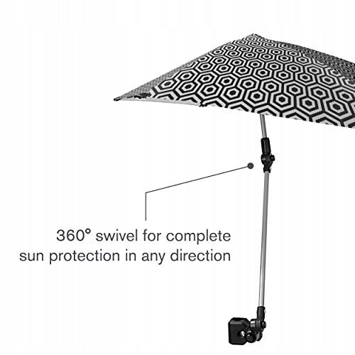 Sport-Brella Versa-Brella Adjustable Umbrella, Adjustable clamp, 360 Degree Color white