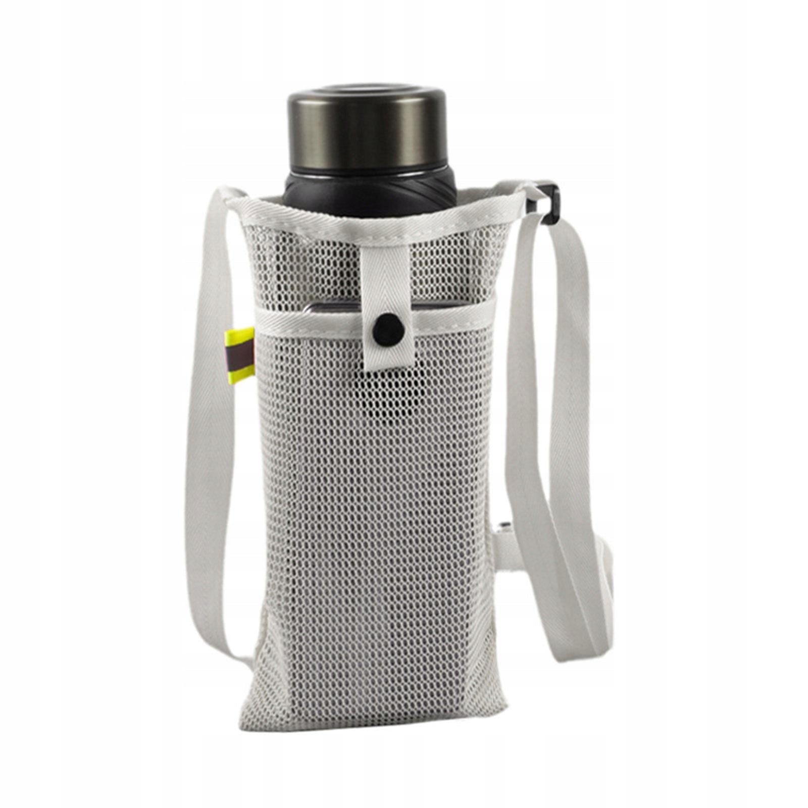 Sport Water Bottle Cover Pouch with Strap for Sports Travel Hiking Gray Volume 500 ml