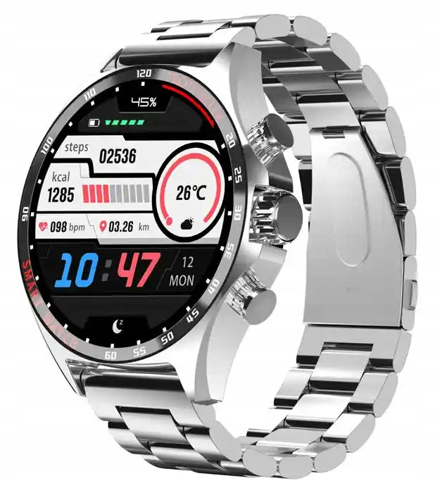 SportElite Silver S Smart Men's Sports Watch in Silver