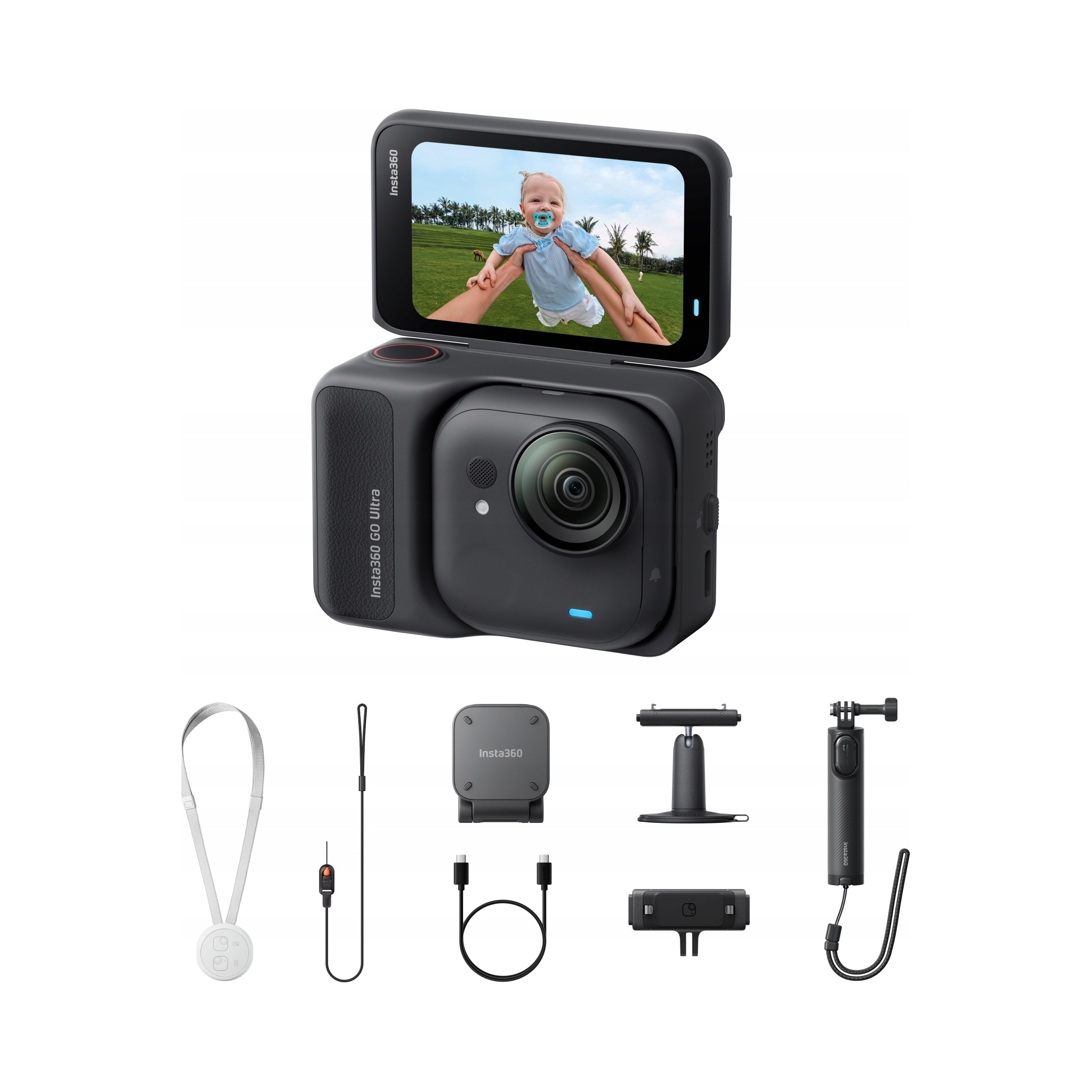 Sportovní kamera Insta360 GO Ultra Creator Bundle Midnight Black 4K UHD