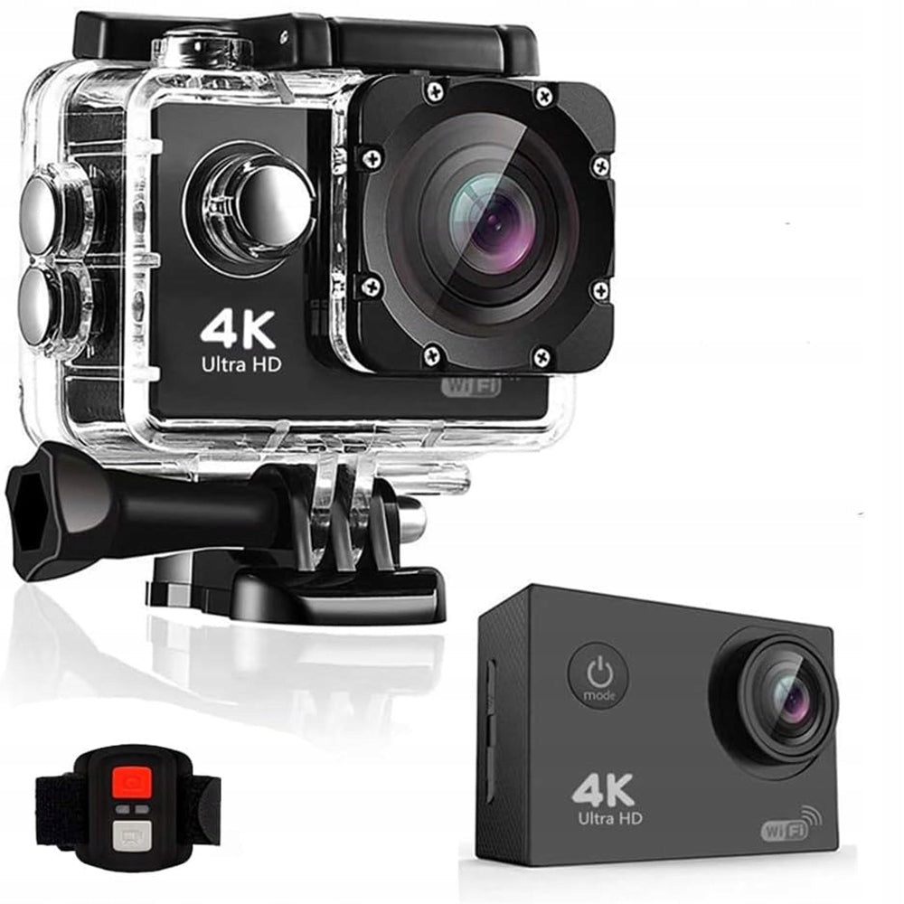 Sports 4K WiFi Camera Waterproof For Outdoor Sports Black Packaging status original