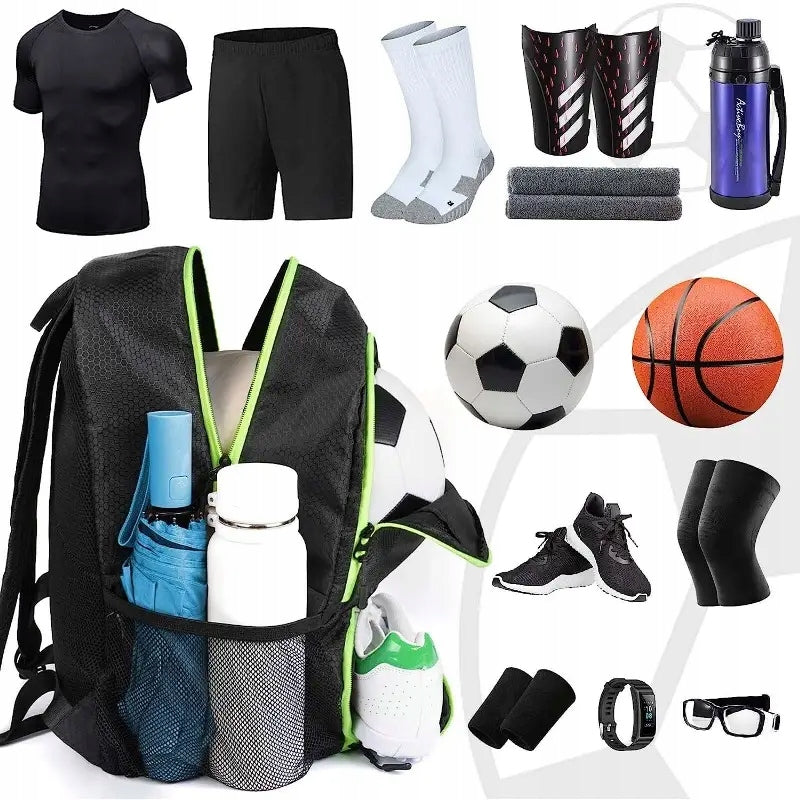 Sports BACKPACK For ball r. 5 Shoes Cleats BLACK Boys Training Brand Likado