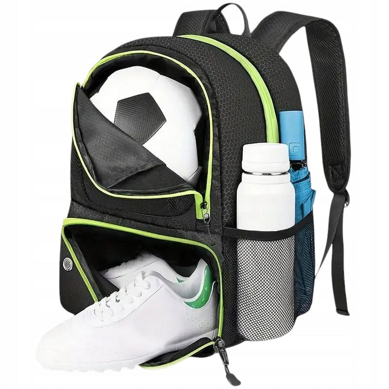 Sports BACKPACK For ball r. 5 Shoes Cleats BLACK Boys Training