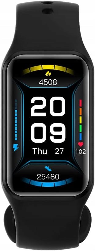 Sports Band Smart Watch R1 Wristwatch 2 Straps Black and Pink