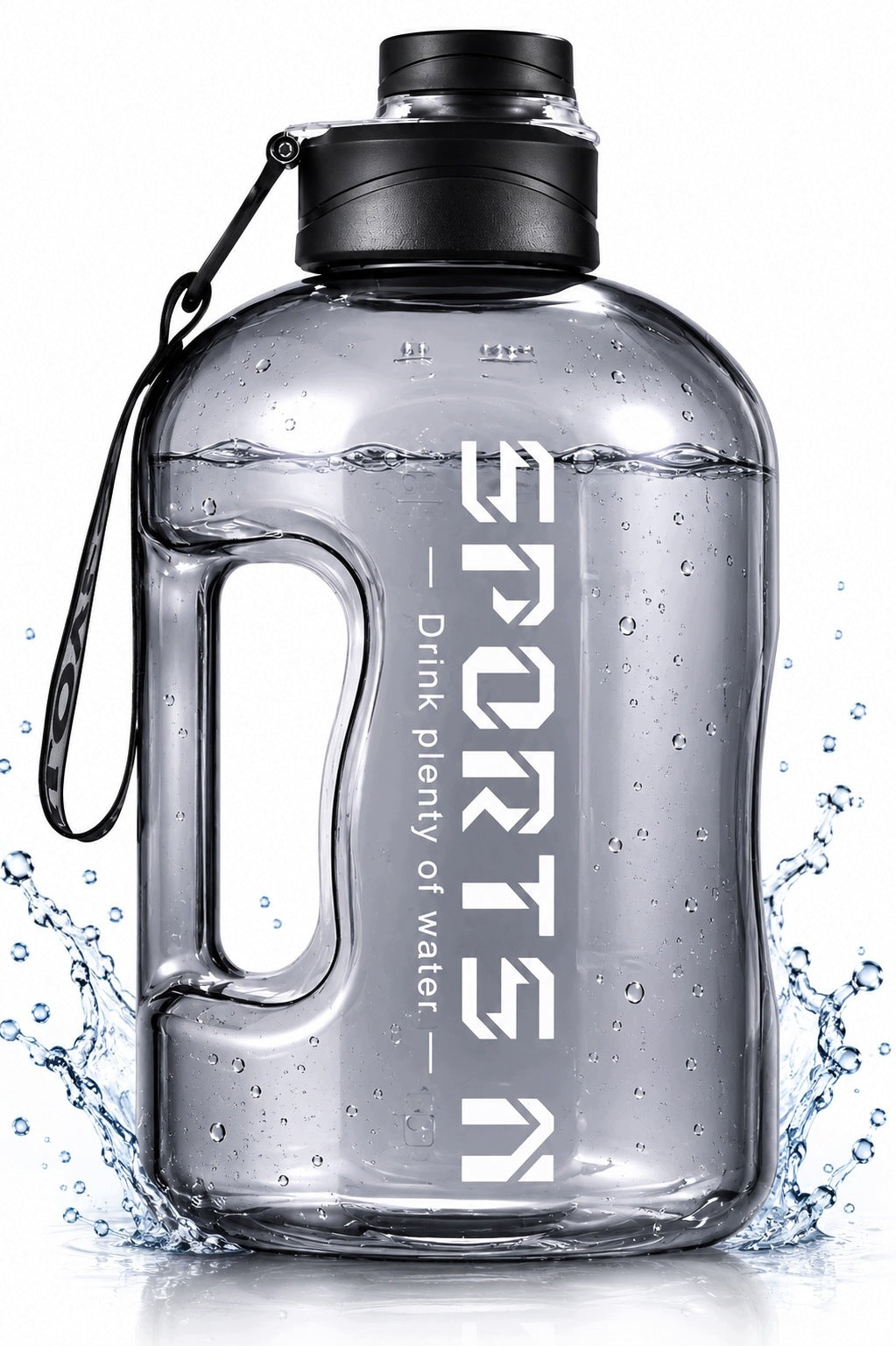 Sports Bottle 1,7L Tritan BPA FREE Water Bottle Large Airtight Holder