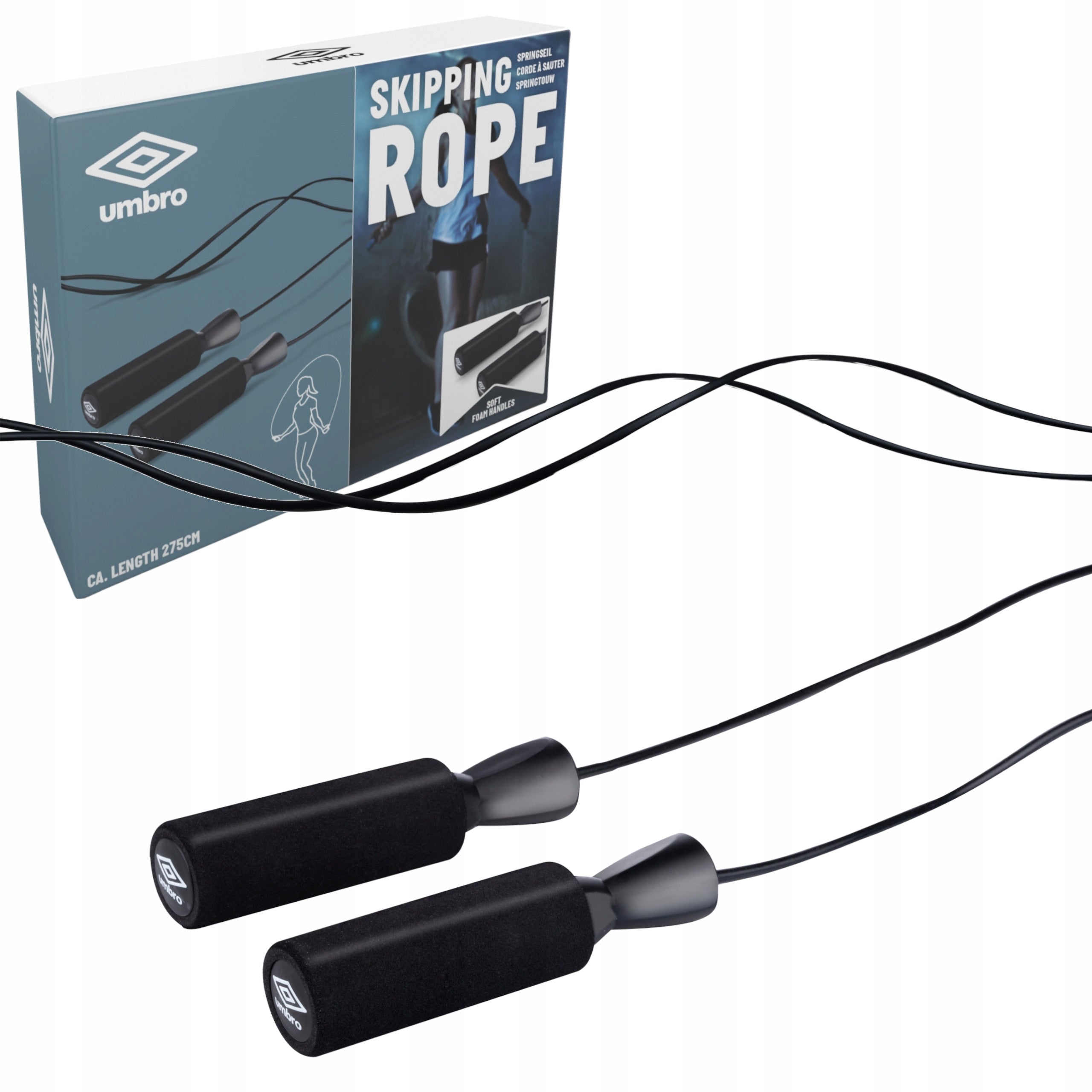 Sports Boxing Jump Rope with Adjustable Bearings for Exercise UMBRO 275cm