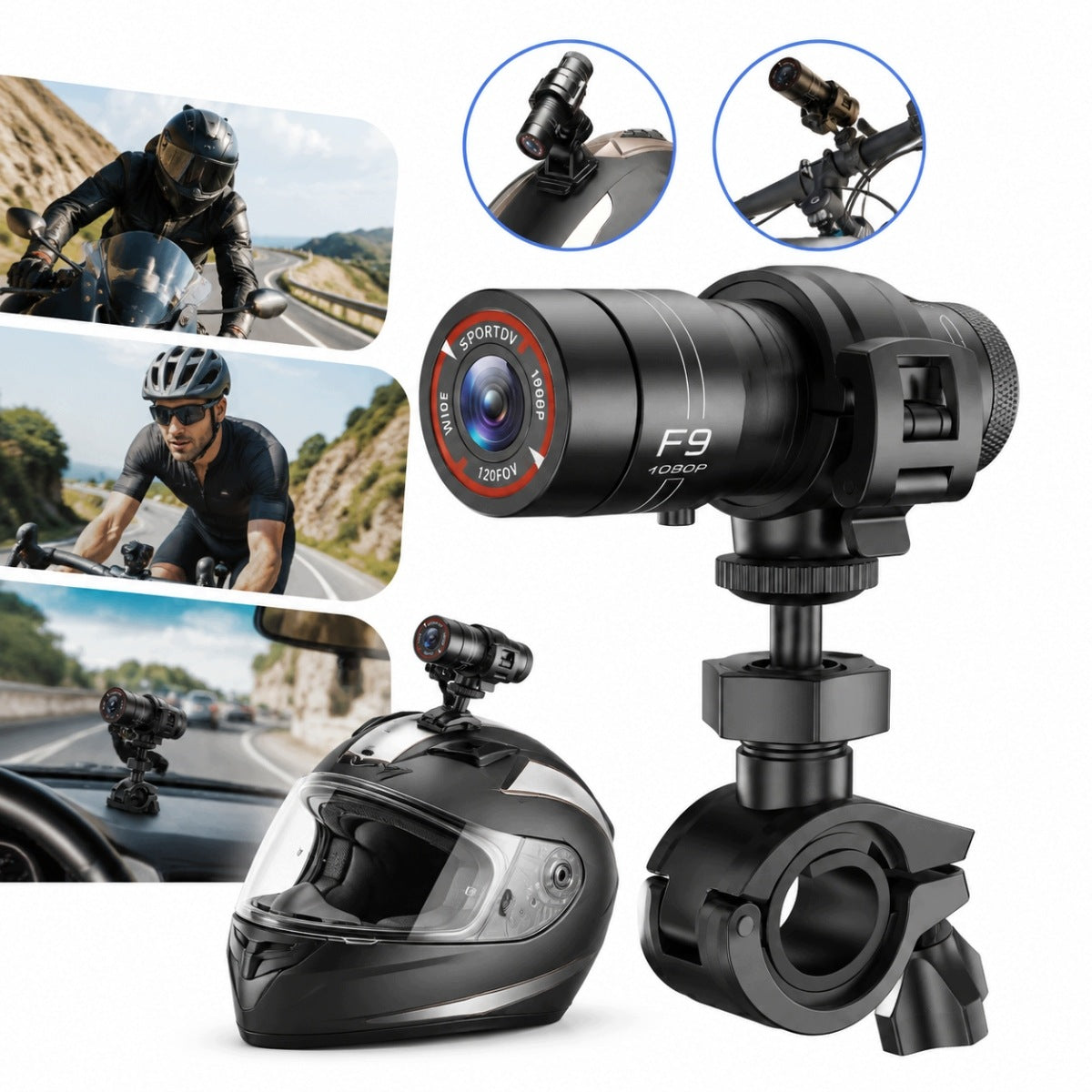 Sports Camera 1080P Waterproof For Motorcycle Helmet