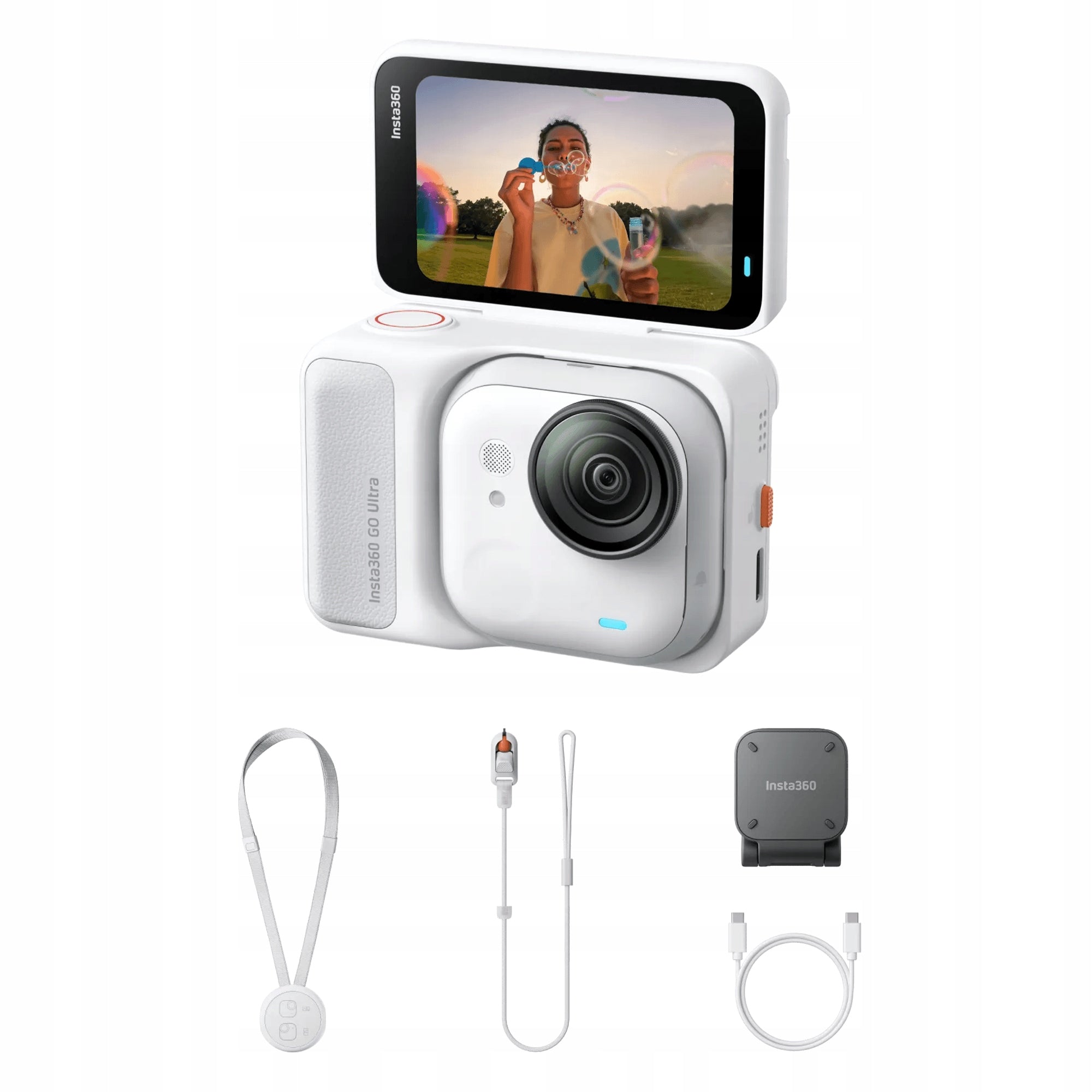 Sports Camera 4K Insta360 Go Ultra Movies 4K 60FPS, Wi-Fi, Bluetooth White Packaging status original